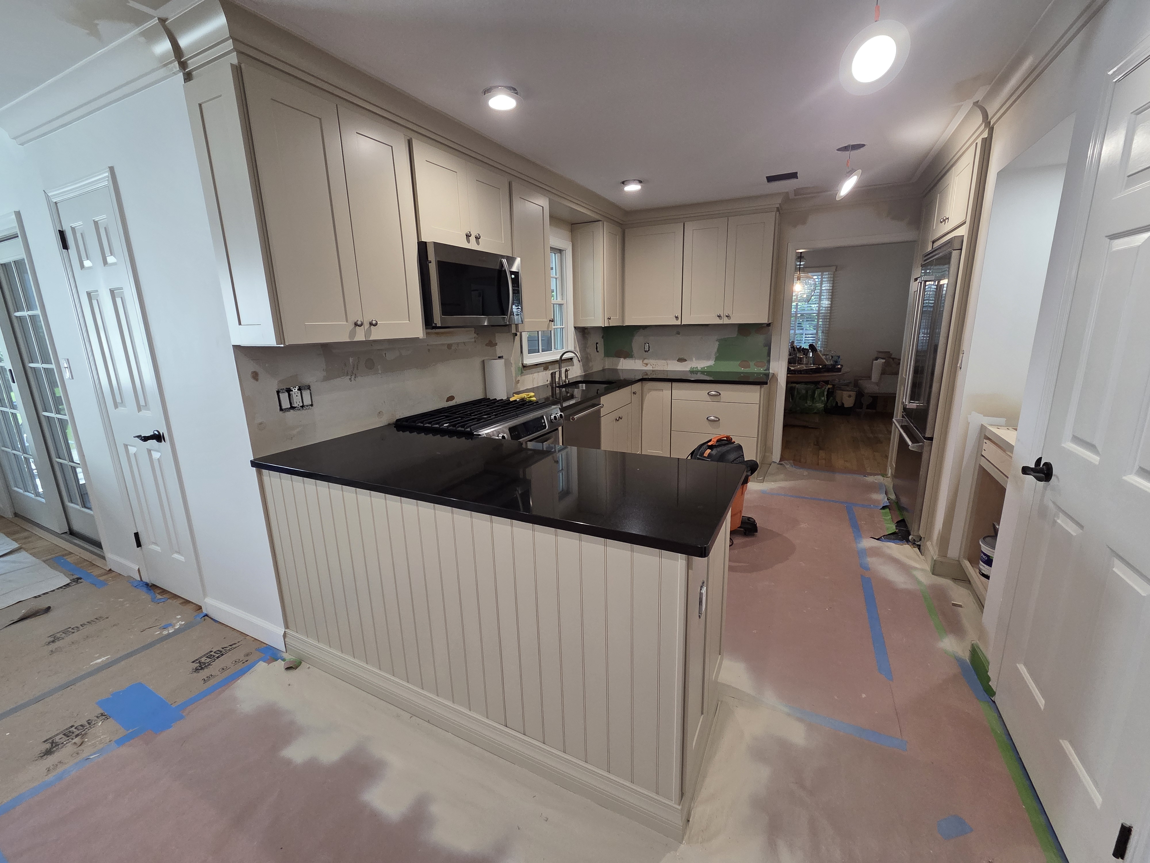 Kitchen cabinet refinishing project in Northport, New York