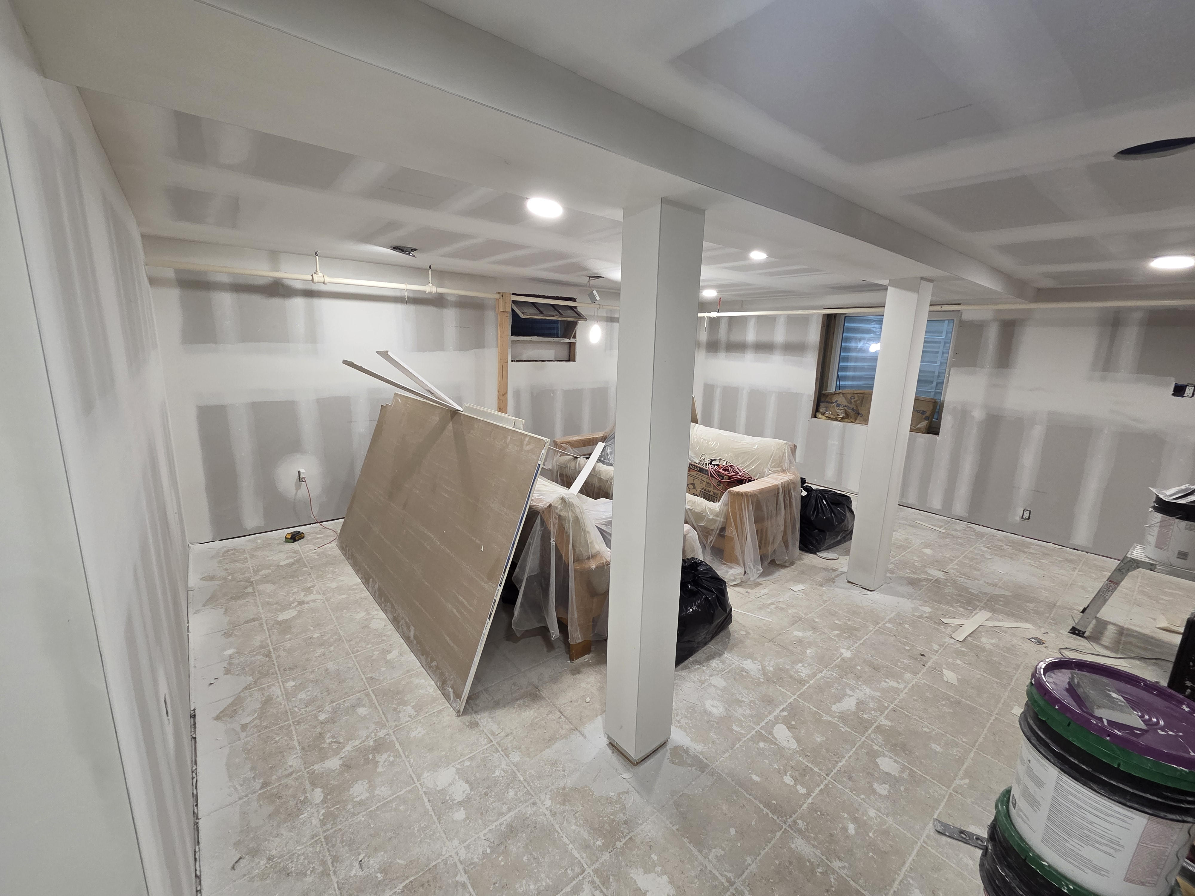 Complete drywall installation and Level 4 finish in Syosset, New York
